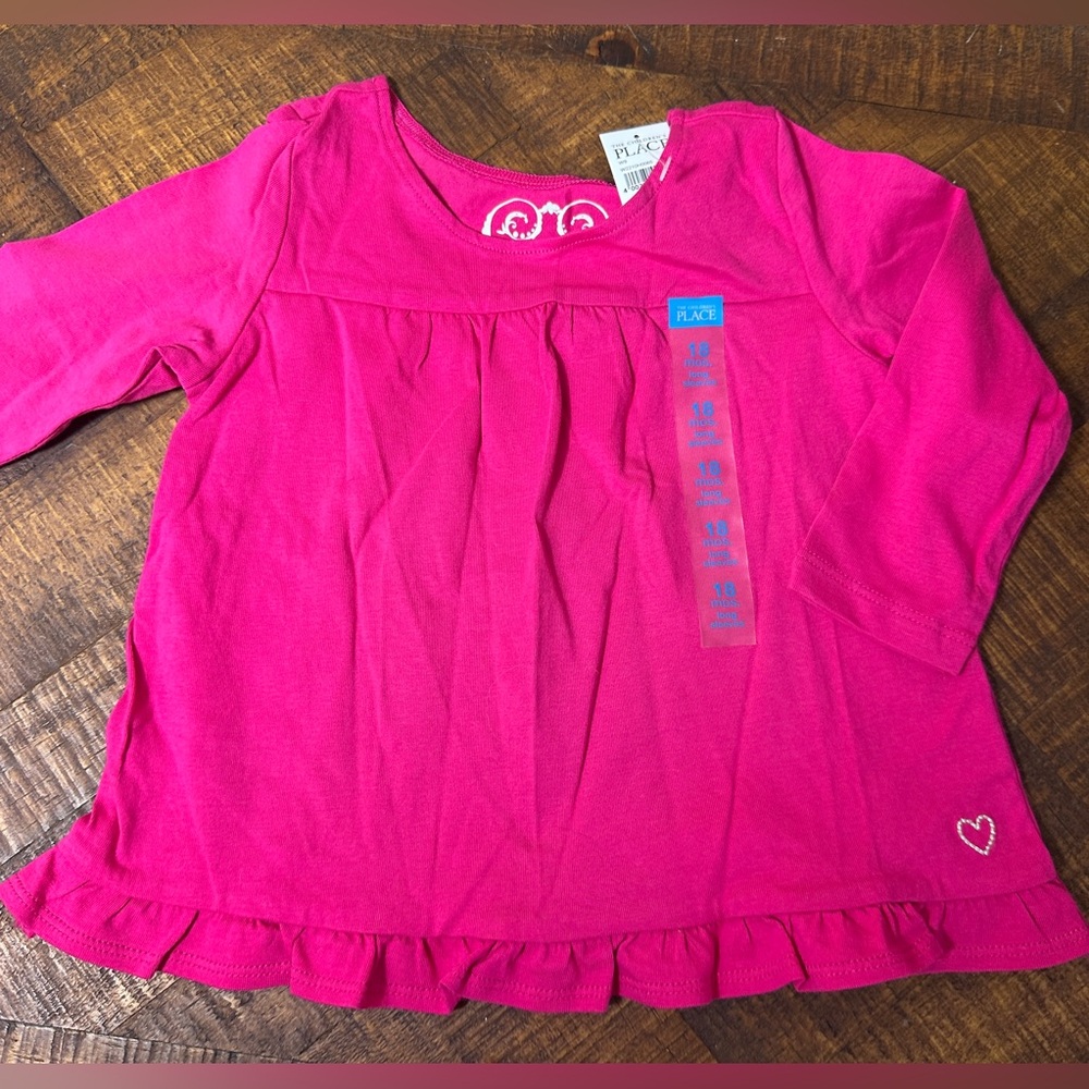 NWT The Children’s Place 18 Months Pink Long Sleeve Shirt
